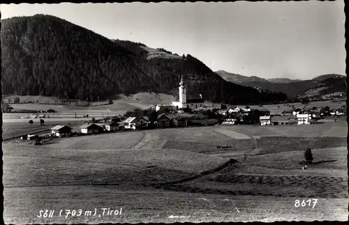 Foto Ak Söll in Tirol, Panorama vom Ort