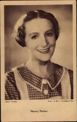 Ak Schauspielerin Henny Porten, Portrait