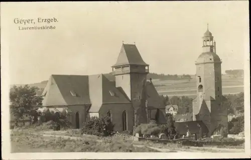 Ak Geyer im Erzgebirge Sachsen, Laurentiuskirche