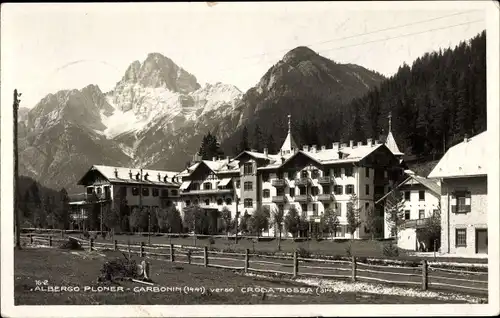 Ak Carbonin Schluderbach Südtirol, Albergo Ploner, Croda Rossa