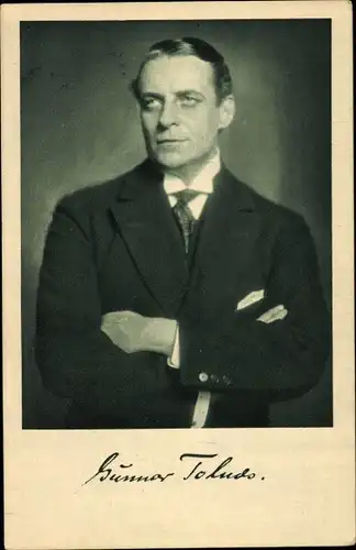 Ak Schauspieler Gunnar Tolnæs, Portrait