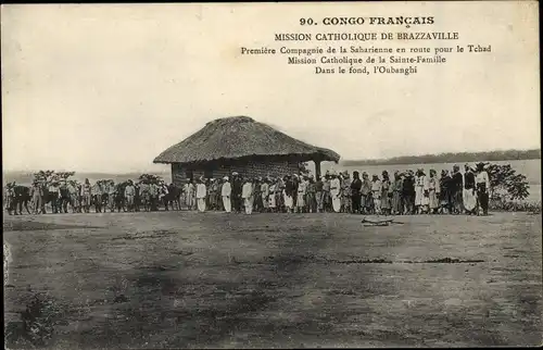 Ak Brazzaville Französisch Kongo, Mission Catholique de la Sainte Familie