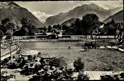 Ak Interlaken Kt. Bern Schweiz, Strandbad