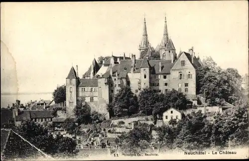 Ak Neuchâtel Neuenburg Stadt, Le Chateau