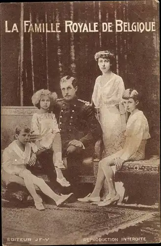 Ak König Albert I. von Belgien, Königin Elisabeth Gabriele, Leopold