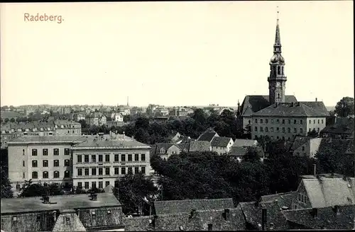 Ak Radeberg in Sachsen, Panorama vom Ort