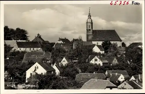 Ak Krögis Käbschütztal in Sachsen, Blick über die Dächer der Stadt