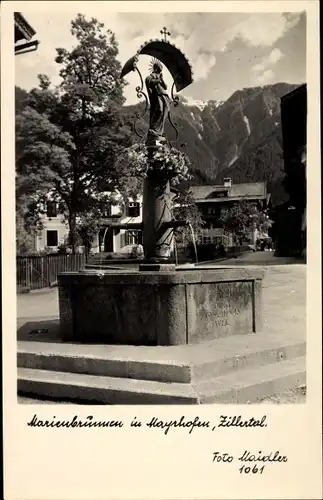 Ak Mayrhofen in Tirol, Marienbrunnen