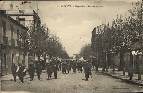 Ak Bizerte Tunesien, Bijouville, Rue de Mateur