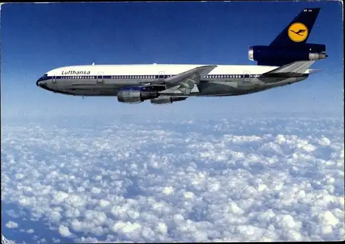 Ak Deutsches Passagierflugzeug Lufthansa Mc Donnell Douglas DC 10