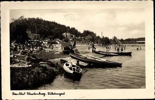 Ak Stráž pod Ralskem Wartenberg Region Reichenberg, Strandbad