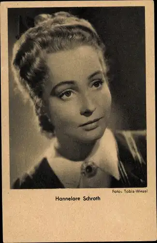 Ak Schauspielerin Hannelore Schroth, Portrait, Ross Verlag