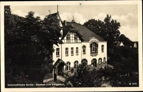 Ak Borlas Klingenberg im Osterzgebirge, Gasthof zum Erbgericht