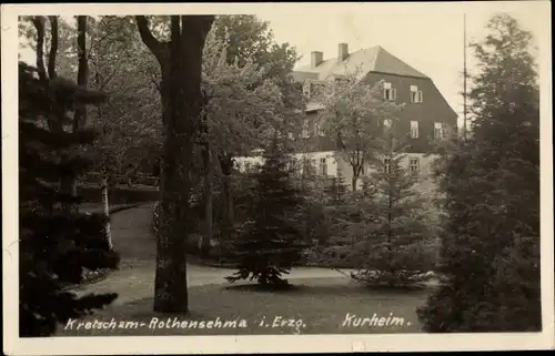 Foto Ak Kretscham Rothensehma Neudorf Sehmatal im Erzgebirge, Kurheim