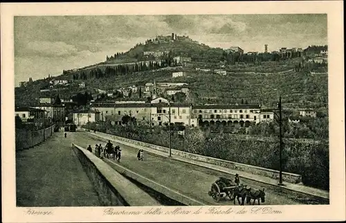 Ak Firenze Florenz Toscana, Panorama della collina di Fiesole da S. Dom