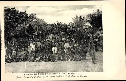 Ak Französisch Kongo, Missions des Pères du St. Esprit, Station St François de Sales de Kialou