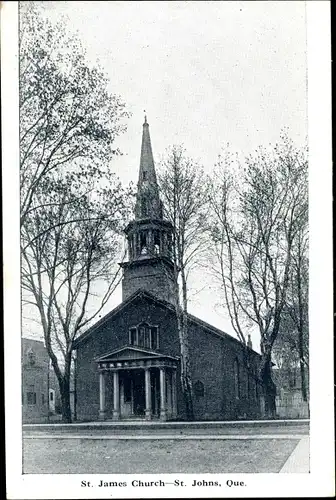 Ak Québec Kanada, St. Johns, St. James Church, general view