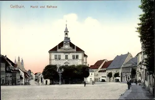 Ak Geithain in Sachsen, Markt, Rathaus, Amtsgericht
