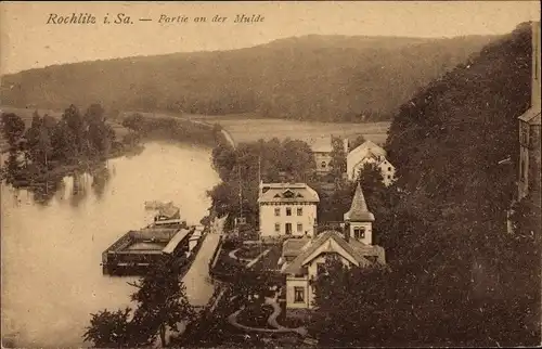 Ak Rochlitz an der Mulde, Partie an der Mühle