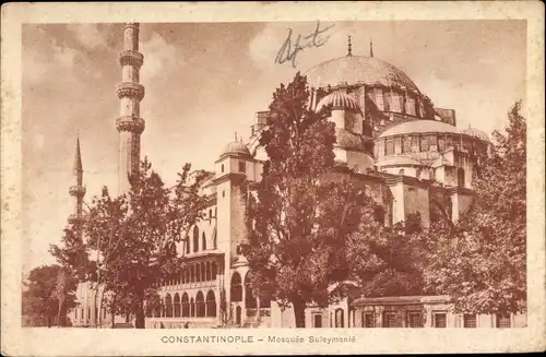 Ak Konstantinopel Istanbul Türkei, Mosquée Suleymanié