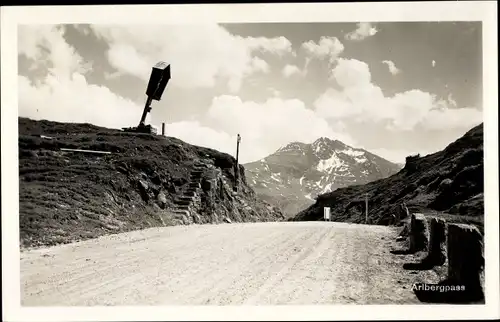 Ak St. Christoph St. Anton am Arlberg in Tirol, Arlbergpass, Wegkreuz