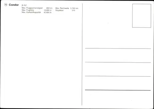 Ak Boeing B 757, Condor, Passagierflugzeug