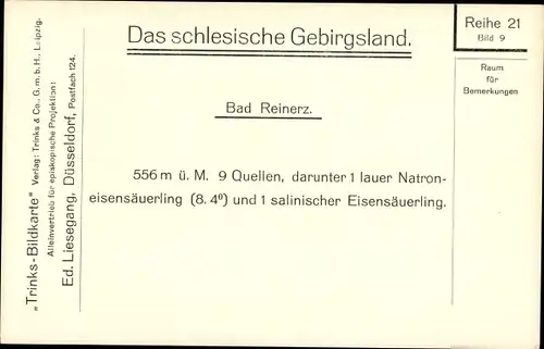 Ak Duszniki Zdrój Bad Reinerz Schlesien, Gesamtansicht der Stadt