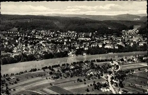 Ak Waldshut Tiengen am Hochrhein, Fliegeraufnahme vom Ort