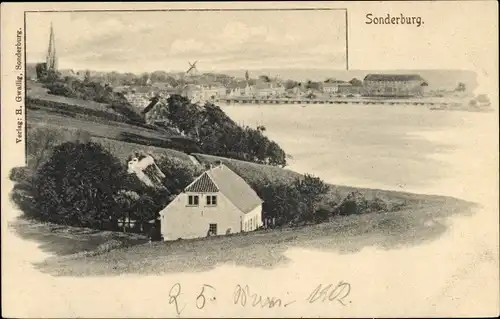 Ak Sønderborg Sonderburg Dänemark, Gesamtansicht der Stadt