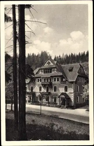 Ak Bärenburg Altenberg im Erzgebirge, Hotel Erzgebirgsheim, Totalansicht