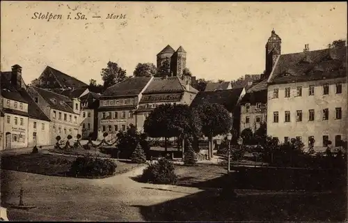 Ak Stolpen in Sachsen, Markt