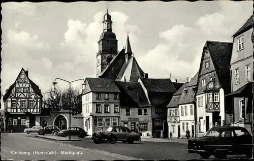 Ak Kirchberg im Rhein Hunsrück Kreis, Marktplatz