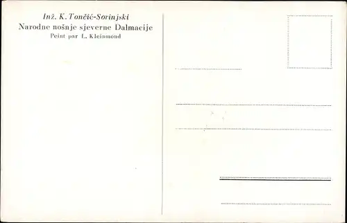 Künstler Ak Kleinmond, L., Kroatien, Frauen in Volkstrachten