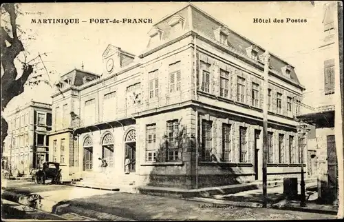 Ak Fort de France Martinique, Hôtel des Postes