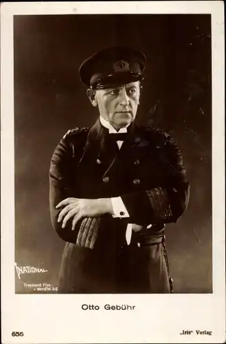 Ak Schauspieler Otto Gebühr, Portrait, Seemannsuniform, Amag 655