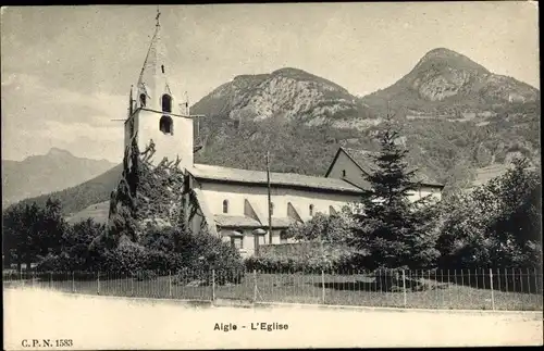 Ak Aigle Kt. Waadt Schweiz, L'Église