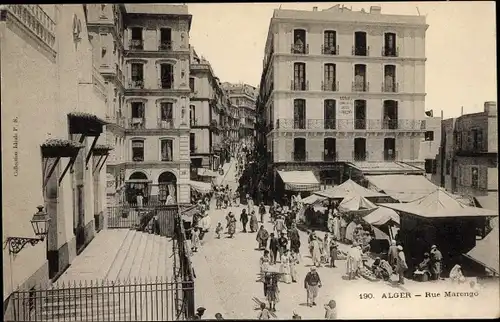 Ak Algier Alger Algerien, Rue Marengo