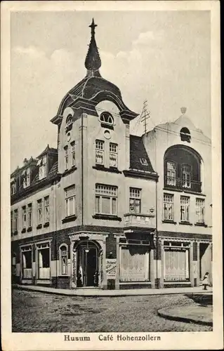 Ak Husum in Nordfriesland, Cafe Hohenzollern