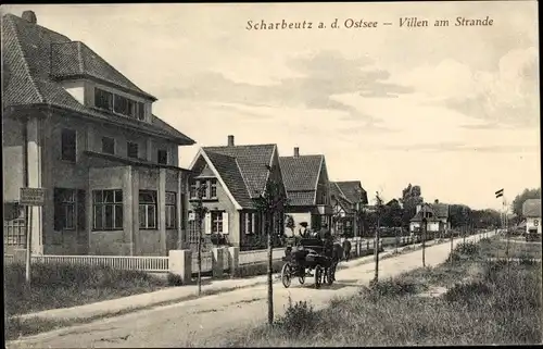Ak Scharbeutz in Ostholstein, Villen am Strande, Pension Bellevue