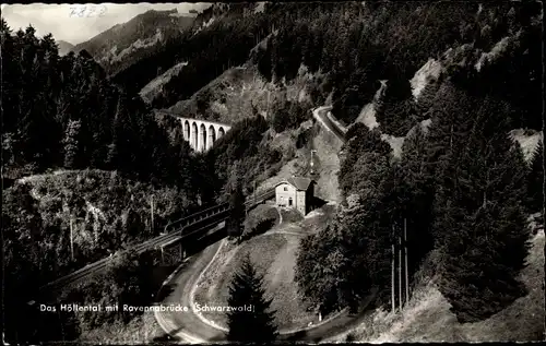 Ak Breitnau im Schwarzwald, Höllental mit Ravennabrücke