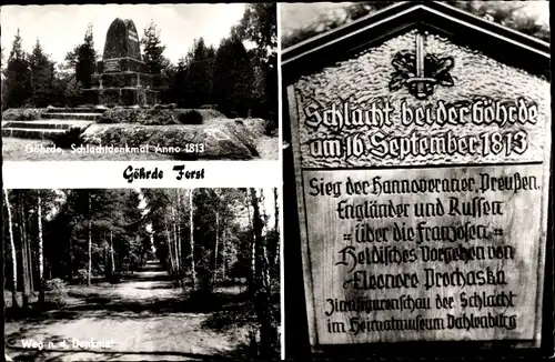 Ak Göhrde in Niedersachsen, Schlachtdenkmal
