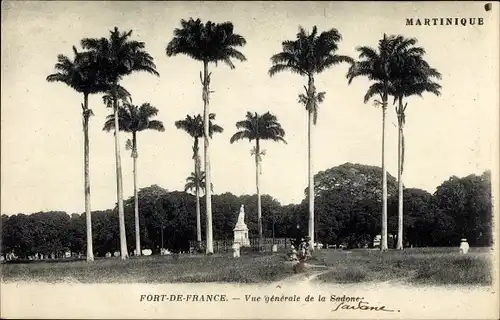 Ak Fort de France Martinique, Vue générale de la Sadone