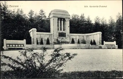 Ak Meerane in Sachsen, Wilh. Wunderlich Denkmal