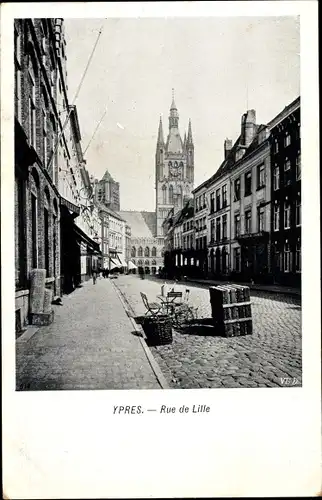 Ak Ypres Westflandern, Rue de Lille