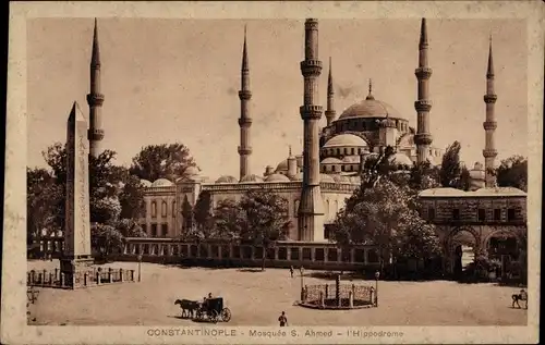 Ak Konstantinopel Istanbul Türkei, Mosquée S. Ahmed, l'Hippodrome