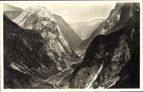 Ak Stalheim Norwegen, Naerotal, Landschaftsmotiv, Berge