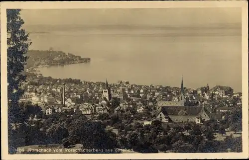 Ak Rorschach Kt. St. Gallen Schweiz, Panorama vom Rorschacherberg aus gesehen