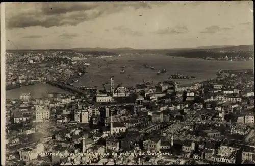 Foto Ak Konstantinopel Istanbul Türkei, Vue panoramique du port et du Bosphore