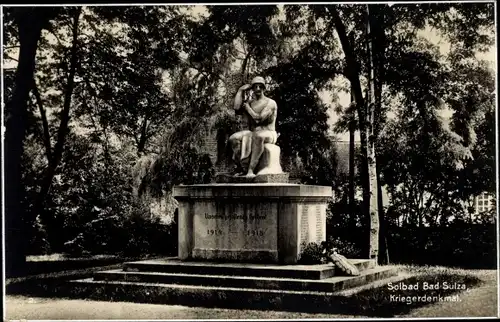 Ak Bad Sulza in Thüringen, Kriegerdenkmal