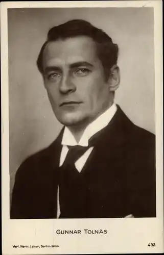 Ak Schauspieler Gunnar Tolnaes, Portrait